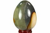 Polished Polychrome Jasper Egg - Madagascar #104661-1